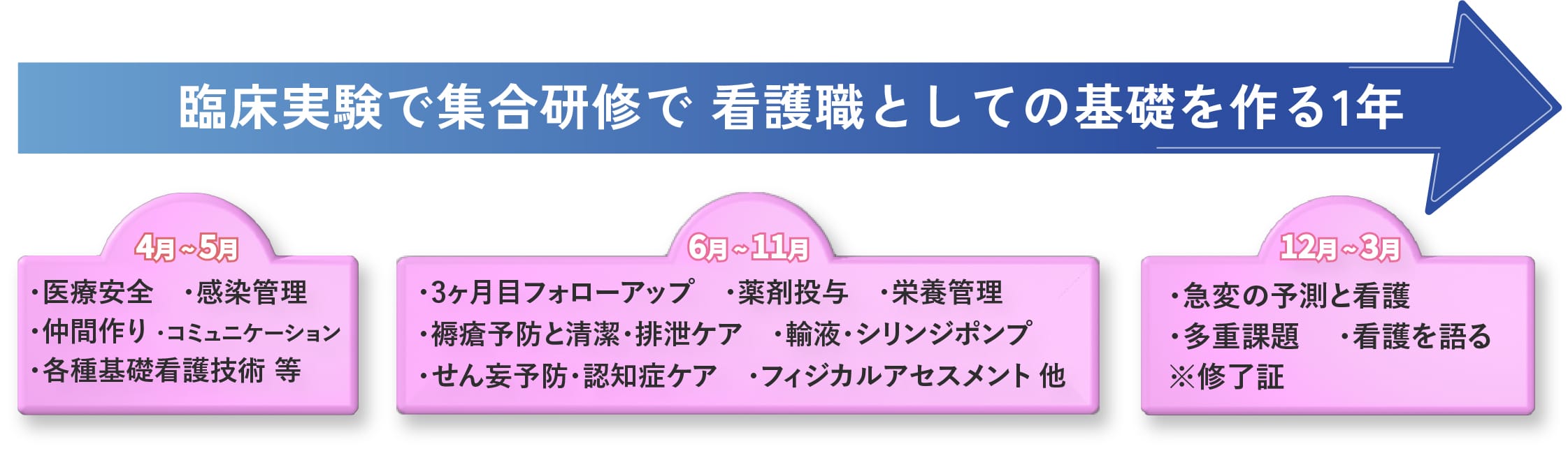 新人看護職員の１年目の教育・研修計画